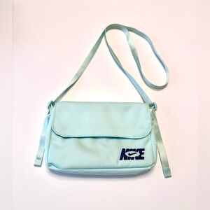 Nike Futura 365 Light Mint Crossbody Bag with Navy Logo, Adjustable Length